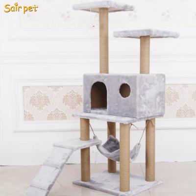 China Small Sustainable Four Seasons Cat Climbing Frame Cat Nest Bed with Cat Ball for Cat Jumping/Climbing/Scratching for sale