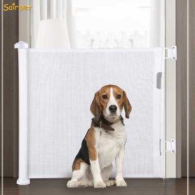 China Retractable Pet Safety Gate Baby Door Eco-Friendly Sustainable Security Door For Dog for sale