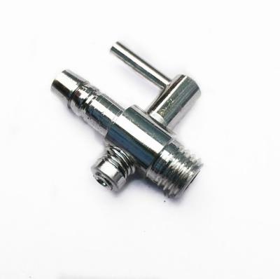 China HiSin DA01-Y Viable Aquarium Accessories 1 Way Metal Air Valve For 5mm Tube And 4mm Tube for sale