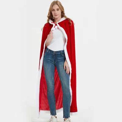 China 2022 Wholesale Christmas Hooded Cloak Long Dress Christmas Santa Clothes Cosplay Costume Christmas Cosplay Costume for sale