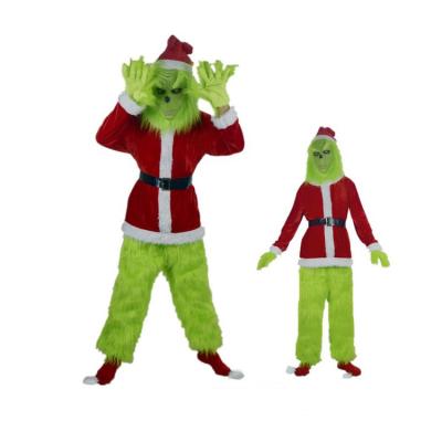 China 2022 Cosplay Cartoon Halloween Christmas Children Girls Costume Green Furry Monster Christmas Costume For Sale for sale