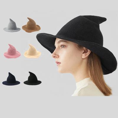 China Cosplay Cartoon Women Halloween Hat Knitted Party Cosplay Masquerade Costume Daily Hat Witch Accessory for sale