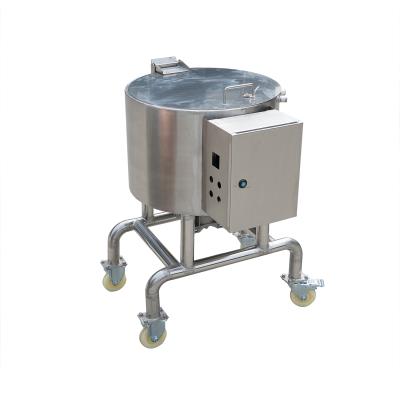 China Snacks Factory Hot Sale Movable Chocolate Feeding System 50L Melting Storage Tank for sale