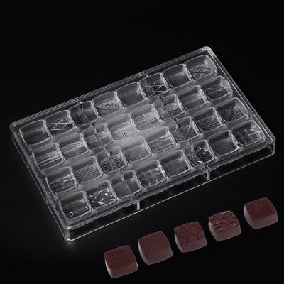 China 2022 Hot Sale Stocked Polycarbonate PC Multi Shaped Chocolate Molds Customized Chocolate Bar Mold for sale