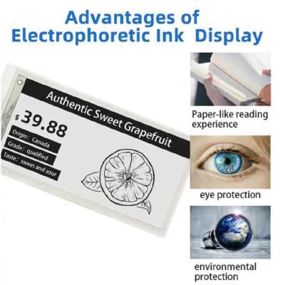 China 2.9 polegadas ESL Electronic Epaper Display Eink Digital Price Tag Etiqueta de prateleira à venda