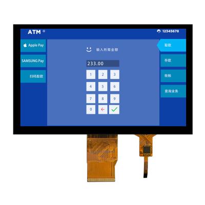 China High Brightness 1000nits 7-Inch IPS TFT LCD Display 1024*600 Dots RGB Interface With CTP for sale