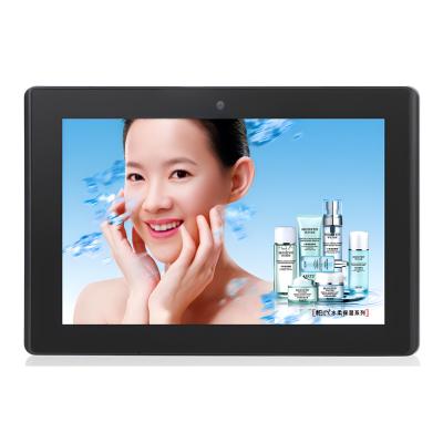 China 10 Inch Wall Mounted Android Advertising Display With1280x800 Multi Touch Wifi POE RJ45 Port LCD Monitor for sale