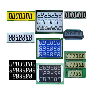 China Customized Size VA Digit LCD Screen TN HTN FSTN Custom 7 Segment Monochrome Meter Display for sale