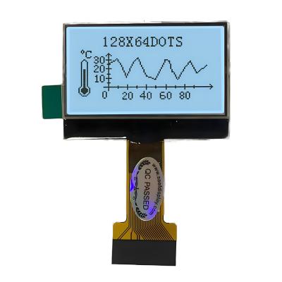 中国 COG LCD 128X64 ピクセル FSTN 陽性 3.3v ホワイトバックライトユニット 販売のため