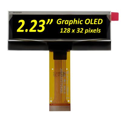 China 2.23 Inch OLED Display Module 128*32 Dot Matrix PMOLED Screen SSD1305 Driver 24Pin for sale