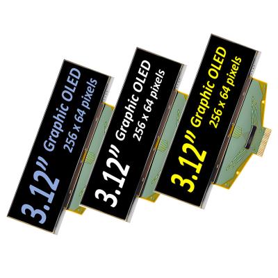 China 3.12 Inch 256x64 Graphic OLED Display Module With SSD1322 Driver IC - Yellow, White, Or Blue Font Options for sale