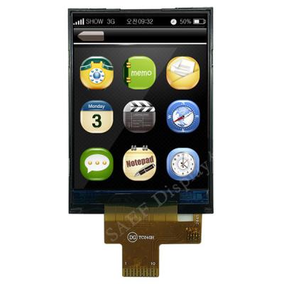 Κίνα 240x320 TFT LCD οθόνη 2,4 ιντσών, QVGA TFT LCD οθόνη, SPI MCU 2,4 ιντσών TFT LCD προς πώληση