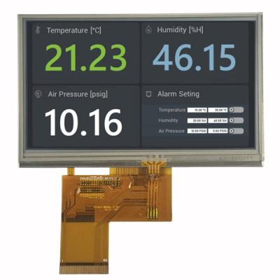 China TFT LCD Display 4.3 Inch with Resistive Touch 480x272 ST7282T2 40 Pin RGB Interface for sale