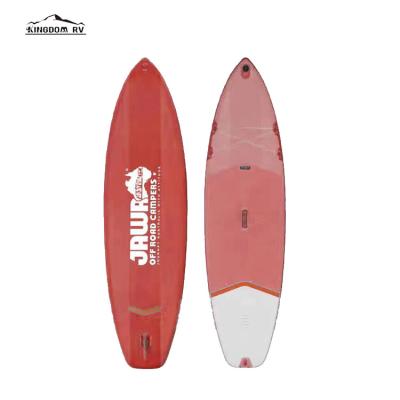 China Unisex Customized Red Sup Up Paddle Boards Soft Top Rack With Logo Printing Back for sale