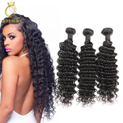 China Wholesale Deep Wave Thick Virgin Peruvian Human Drop Shipping Deep Wave Hair Bundles for sale