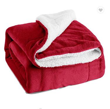 China Polyester Fiber Fleece Micro Plush Winter Fleece Washable Coral Sherpa Blankets for sale