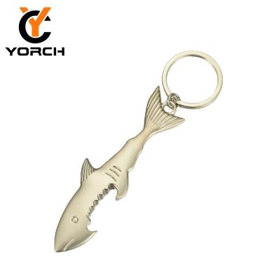 China High Quality Promotion Shark Shape Bottle Opener Key Chain Pendant Gift for sale