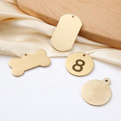 China Promotion Factory Wholesale Low Price High Quality Brass Dog Tag Depth Lettering Anti-Lost Pet List Tag for sale