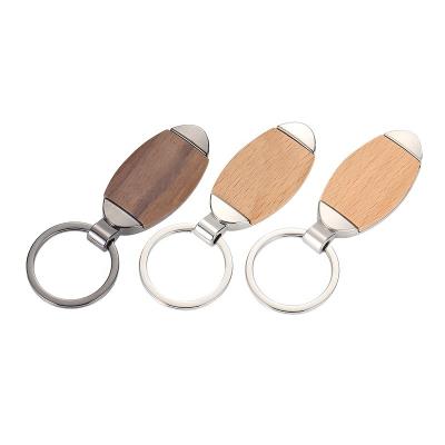 China Promotion Key Chain Personality Pendant Male And Metal Car Key Chain Female Key Chain Natural Wooden Key Chain for sale