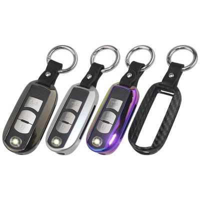 China Hot Selling Promotion Souvenir Gifts Car Key Holder High Quality Zinc Alloy Cover Device For Mazda Smart Car Plated Key Metal Shell for sale