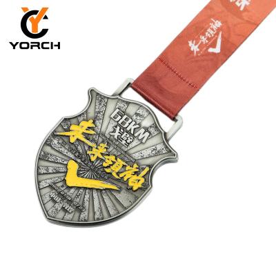 China Cheap Custom Medal Zinc Alloy 5K Marathon Sports Competition Promotion 3D Honor Award Metal for sale