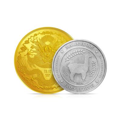 China Promotion Sterling Commemorative Coin Silver Coin Company Anniversary Gift Employee Gold Medal Custom Year-End Logo for sale