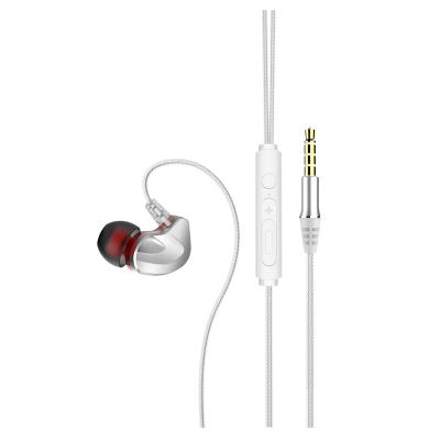 China In-ear quality cheap stereo earbuds sports jogging workout GYM headphones with microphone and voice controller stock or OEM for sale