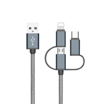 China Type-c Hot Selling Custom Retractable 20cm~1m 3 in 1 Flexible Multi USB Cable/usb Data Charging Cable For Mobile Phone Charging for sale