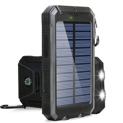 China Newest 2022 Outdoor Or Indoor Activities Waterproof Portable Solar Powerbank USB Smartphone Solar Power Bank 10000mah For Outdoor for sale