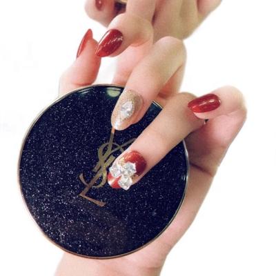 China Flexibility Home Wear 24Pcs 3D Diamond Artificial Press On Finger Red False Nails for sale