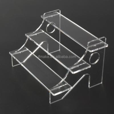 China Custom Clear Acrylic (Acrylic) PMMA Cosmetic Blush Stands Acrylic Makeup Eyelashes Display Stand for sale