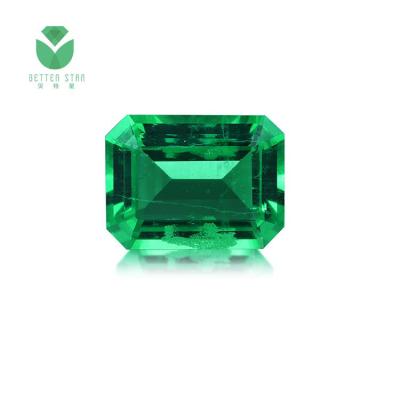 China Jewelry Making Cheap Gemstones Loose Lab Made Green Hydrothermal Colombian With High Quality for sale