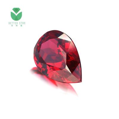 China High Quality Environment Friendly Pear Shape Loose Gemstone Colored Lab Grown Ruby At Wholesale Price for sale