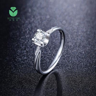 China 1 Carat Custom Lab Grown Diamond Engagement Platinum Bull Ring Environmental Friendly Master Price for sale