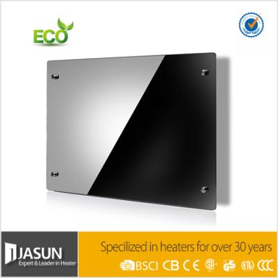 China Hot Sale Bathroom Decorative White Black Glass Panel Electric Heaters for sale