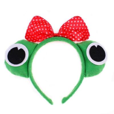 China Hair Decoration Novelty Party Headband Frog Headwear Decorations, Women/Girls Headdress Accessories for sale