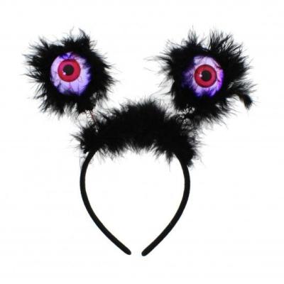 China Eco Friendly Halloween Watches Head Black Alien Headband Party Costume Band AD1341 for sale