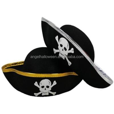 China Eco-Friendly Pirate Skull Crossbones Tricorn Hats Kids Costume Dress Up BP2505 for sale