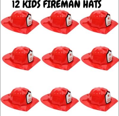 China Wholesale Custom Party Safety Toy Character Plastic Firefighter Hard Hat For Children CH2319 for sale