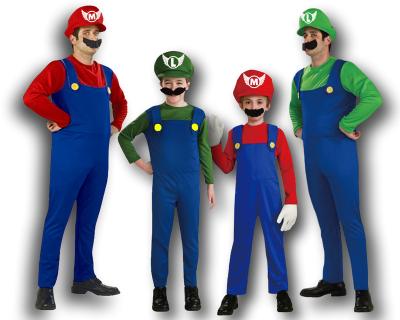 China Hot sale instyles mens kids costumes mens hallowen costume Mario's brother Luigi costume AGM2659 for sale