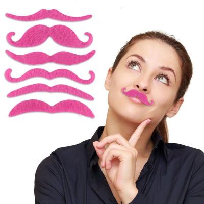 China Halloween Carnival Party Unisex Stylish Costume Funny Fancy Mustache Mustaches Sticks Pink BD1266 for sale