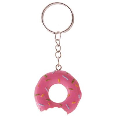 China Eco Friendly Hot Sale Fashion Donut Key Chain Food Pendant Bag Charm Key Chain Key Chain AD1320 for sale