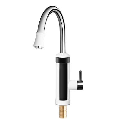 China ABS Plastic Thermostatic Engineering LED Thermostatic LED Height Faucets Digital Display Water Heater Faucet Kitchen Faucet for sale