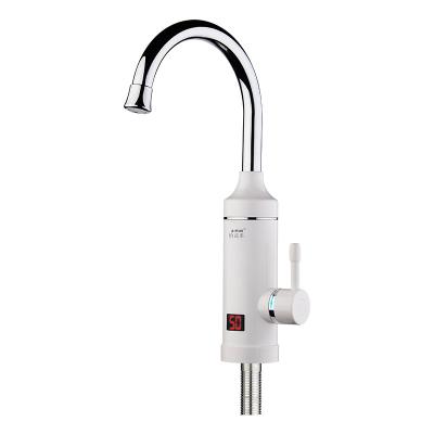 China Plastic Bottom Temperature, Kitchen And Bathroom Inlet Display Electric Faucets ABS Plastic Dual-Use Hot And Cold Instantaneous Heater for sale