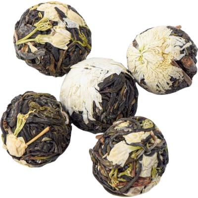 China Loose Tea Wholesale Chrysanthemum Pu'Er Dragon Pearls Balls 8G Organic Dry White Tea Flower Buds for sale