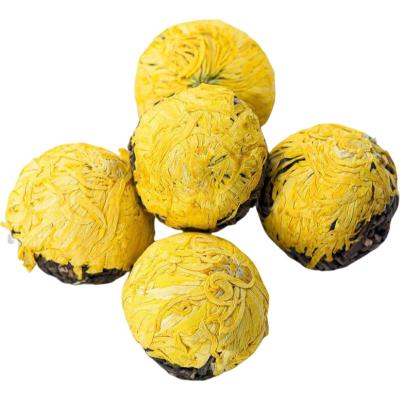 China Wholesale Premium Dry Organic Golden Chrysanthemum Pu'Er Dragon Pearls Tea Loose Tea Flower Buds Tea for sale