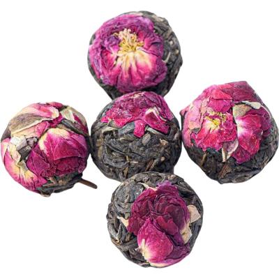 China Wholesale Natural Loose Tea Premium Tea Dragon Pearl Balls Flowers Buds Dry Tea Rose Petals Pu Red 'er for sale