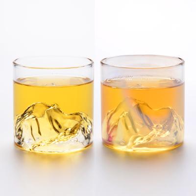 China Viable Custom Logo Borosilicate Clear Creative Fancy Whiskey Cocktail Cup Tea Cup Glass Mug for sale