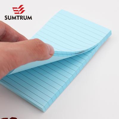 China Custom Logo Cheap Sticky Notepad Colorful Removable Striped Sticky Notes Self Adhesive for sale