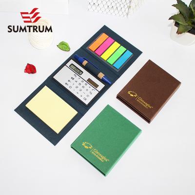 China Self Adhesive Notepad Notebook Calculator Sticky Notes Set with Pen for sale